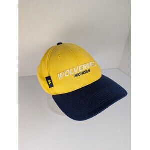 Vintage Yellow 90s Nike Team Michigan Wolverines One Size Stretch Hat
